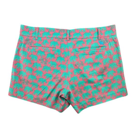 Tracy Negoshian Coral Green Elephant Shorts Size 6 - Picture 2 of 5